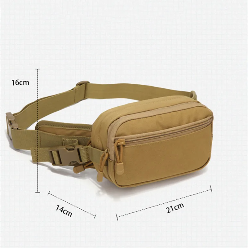 Mochila Tática Camuflada Molle para Cintura, Bolsa Tática de Combate ao Ar Livre para Homens e Mulheres