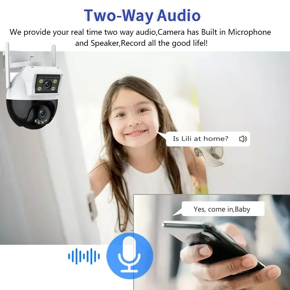 ICsee 4K 8MP UHD Video WIFI Surveillance Camera Two Way Audio Full Color AI Tracking Outdoor Smart Home CCTV Security Camera PTZ