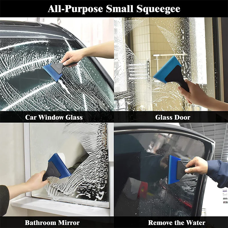 Car Window Squeegee – Silicone Wiper, Mirror Water Remover, On-Board Cleaning Tool For Windshields And Side Mirrors