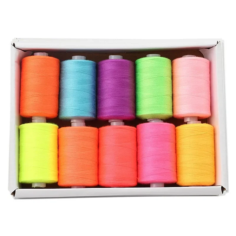 402 Sewing Thread Home Hand Sewing Thread Multicolor 10-color Set 1000 Yards DIY Color Thread Common Color Warm and Cold Tone