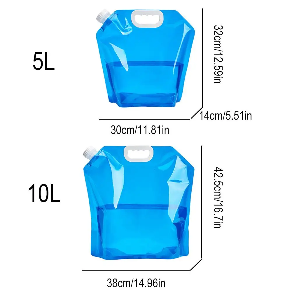 5/10L Portable Camping Water Bag Foldable Drinking Water Bucket Large Capacity Water Container For Outdoor Travel Lightweight