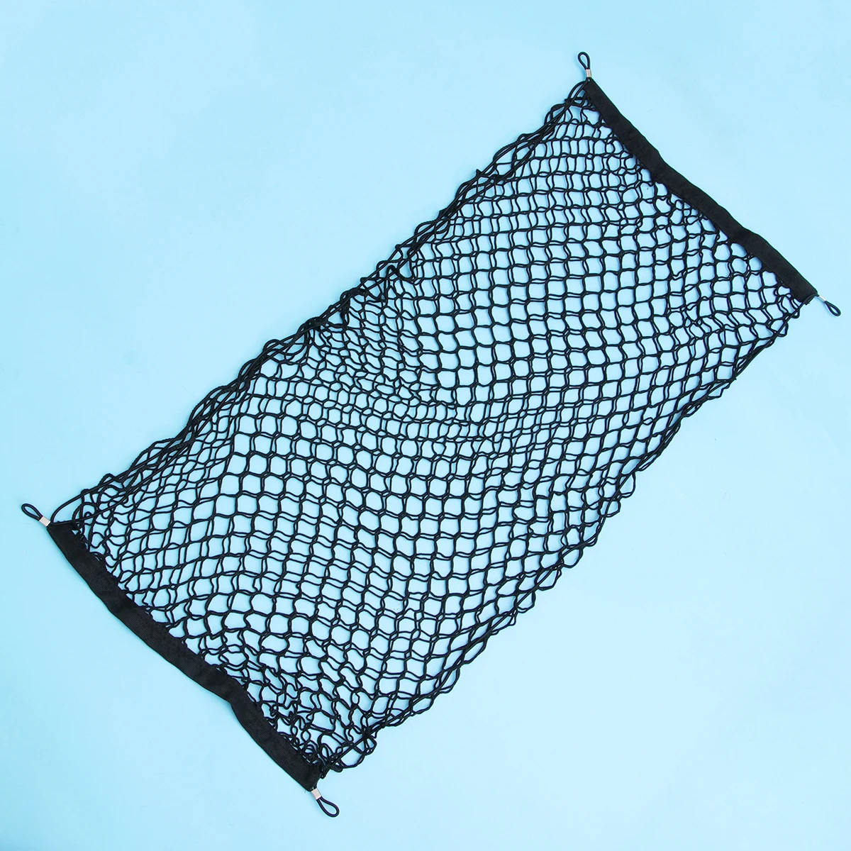 

110X50Cm Car Trunk Mesh Storage Net Cargo Organizer 4 Hooks Durable For Suv Rear Storage Black Heavy Duty Trunk Cargo Net