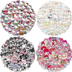 50Pcs kawaii Cartoon Sanrio Kuromi Melody Stickers DIY Mobile Phone iPad luggage Waterproof Ins Computer Stickers Kids Toys