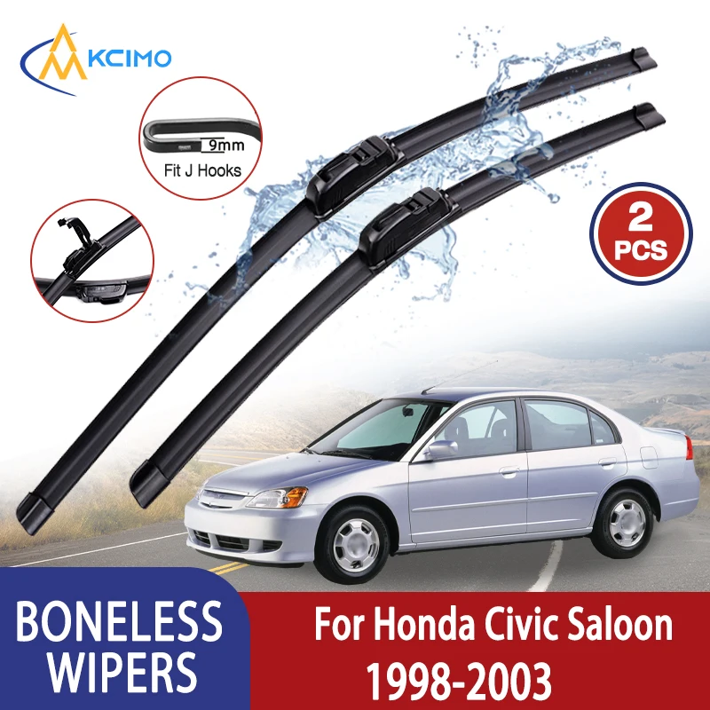 

Kcimo For Honda Civic Saloon 1998-2003 Car Wiper U-type Soft Rubber Boneless Wiper HD Quiet Durable Automotive Wiper 20"+18"
