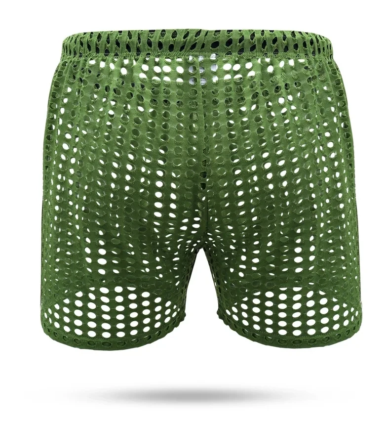 Summer Men Beachshorts Quick Dry Swim Briefs Sexy Mesh Gay Swimwear Trunks Surf Board Shorts Wear Bermuda Swimsuit