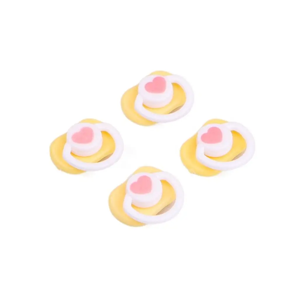 4 pièces sucette modèle Mini sucette Miniature en plastique BJD factice sucette mignon rose/bleu sucette accessoires jouer maison