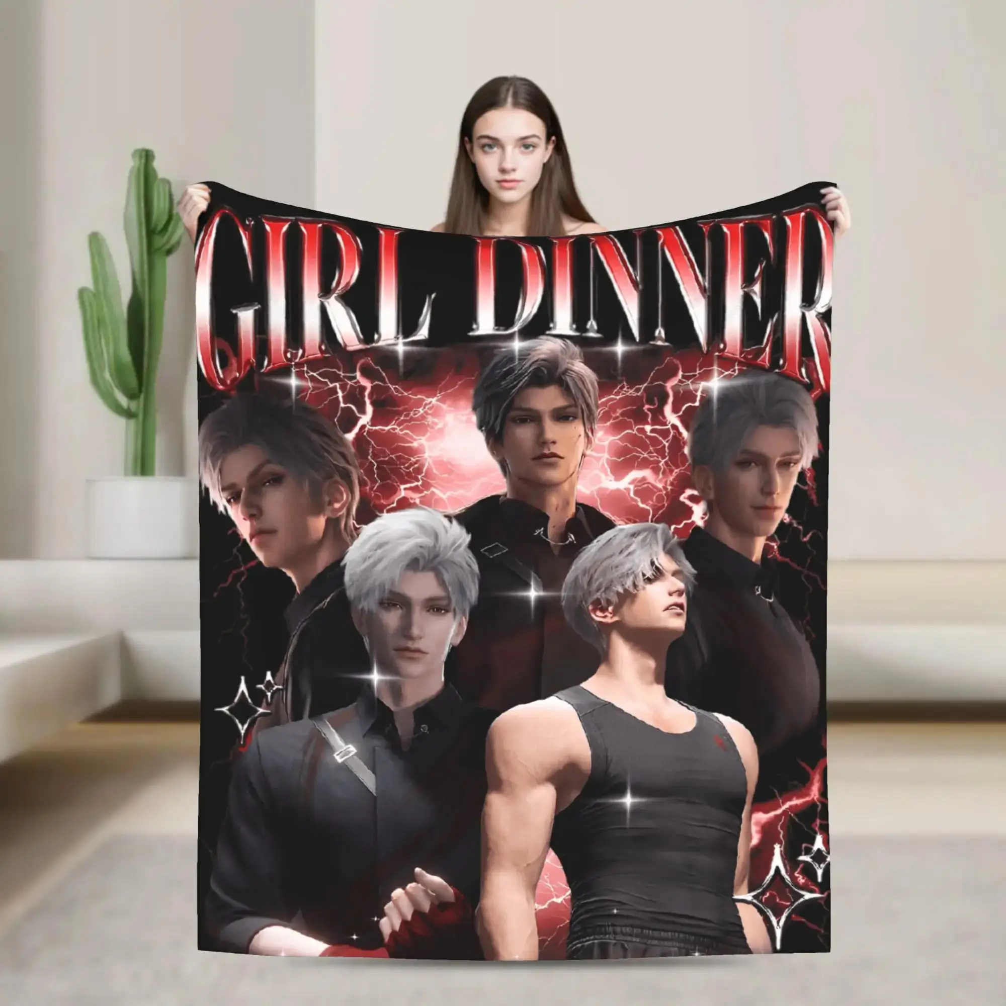 

Плед Caleb Girl Dinner Sylus Love and Deepspace: Мягкое, теплое, пушистое покрывало для зимы, для детей, для гостиной