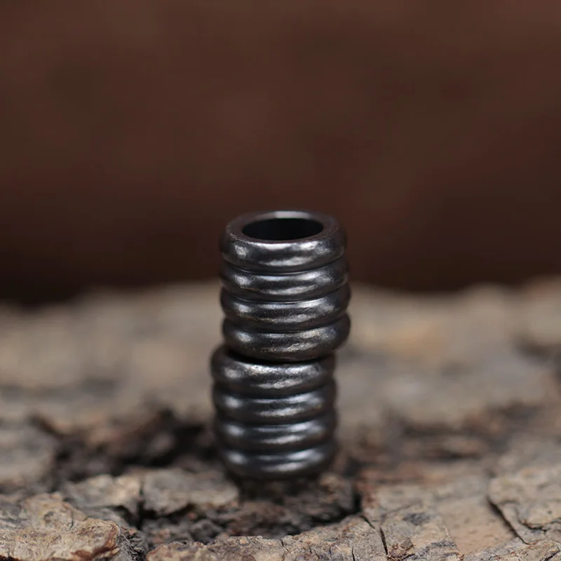 5.5mm Hole Cylinder Brass Knife Beads EDC DIY Paracord Woven Bracelets Lanyard Pendants Accessories Outdoor Tool Hangings Charms view 5
