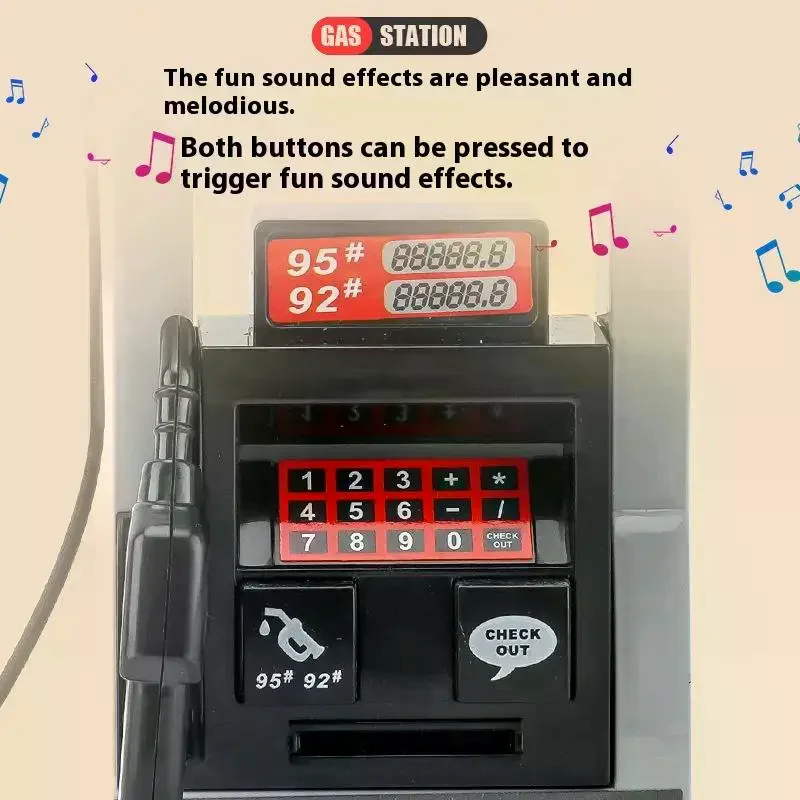 Giocattoli della stazione di servizio di simulazione fai-da-te 1 set di set da gioco modello in miniatura realistico con blocchi stradali giocattolo educativo interattivo