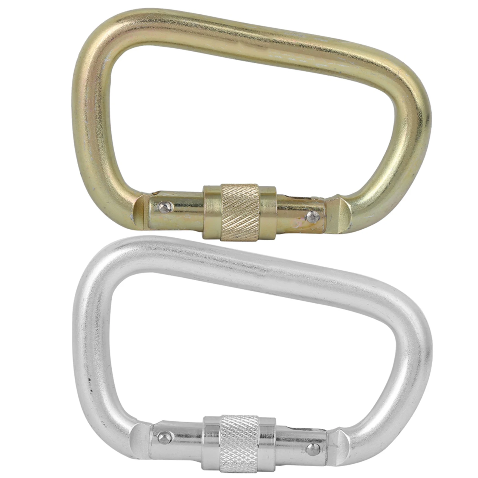 45KN Climbing Master Lock D shaped Carabiner High Strength Bearing Steel Master Buckle For Rock Climbing Mountaineering