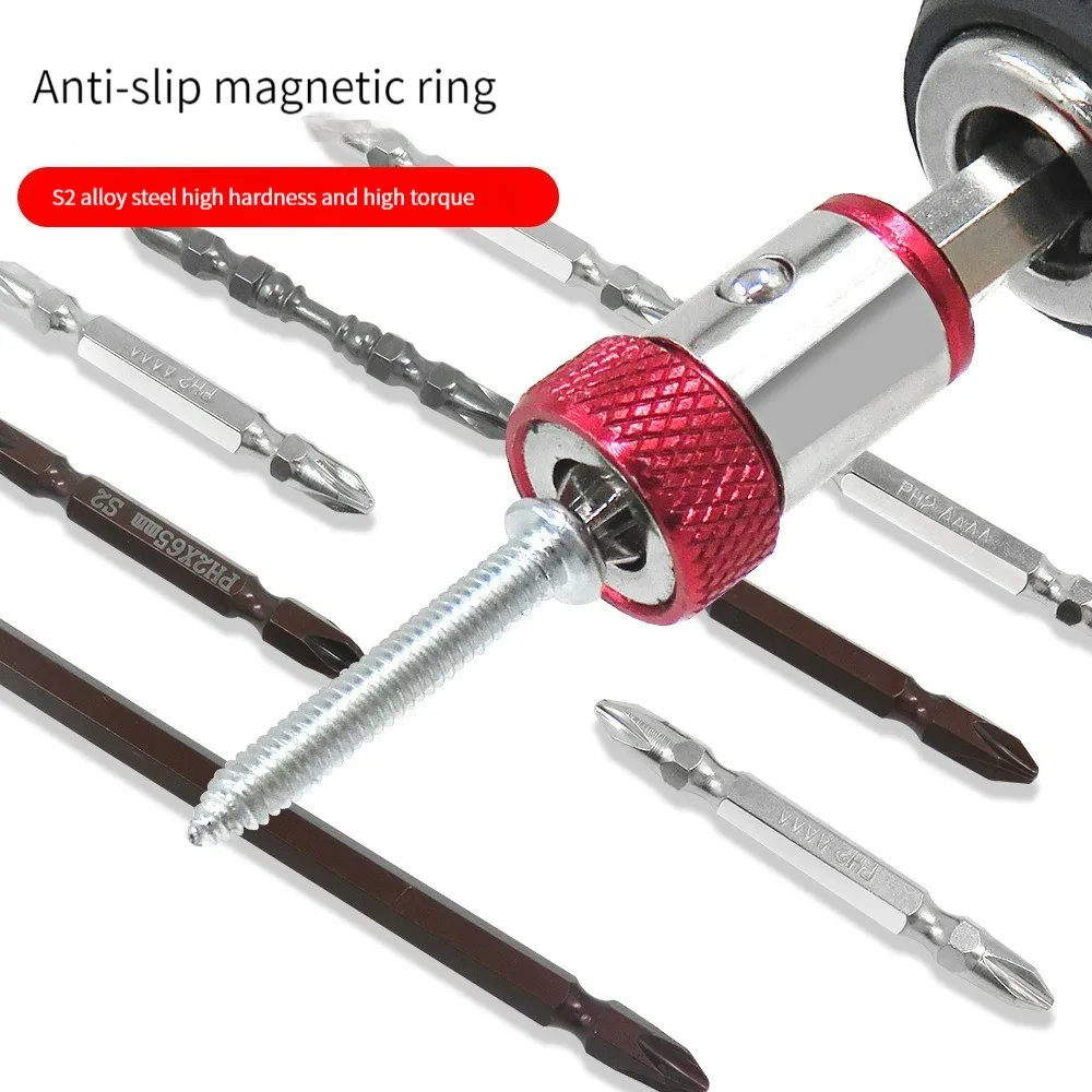 Magnetic Bit Holder Alloy Electric Magnetic Magnet Powerful Ring For 6.35mm Shank Magnetizer for Phillip Drill Bits