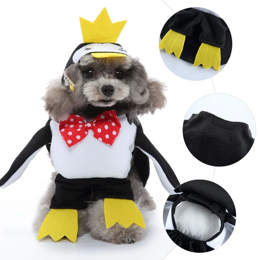 

1Set Pet Standing Penguin Cloak Lightweight Durable Dog Cape Puppy Costume Halloween Party Apparel Cat Costume