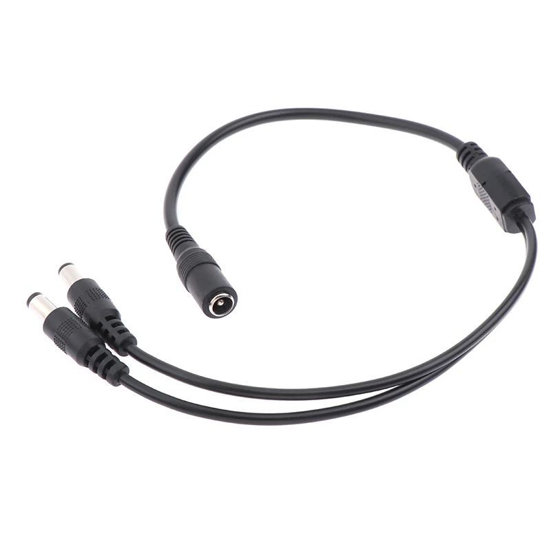 DC 1 Female to 2 Male Power Split Splitter Cable 2.1*5.5mm for CCTV Camera Security DVR Accessories LED Light Strip led controll