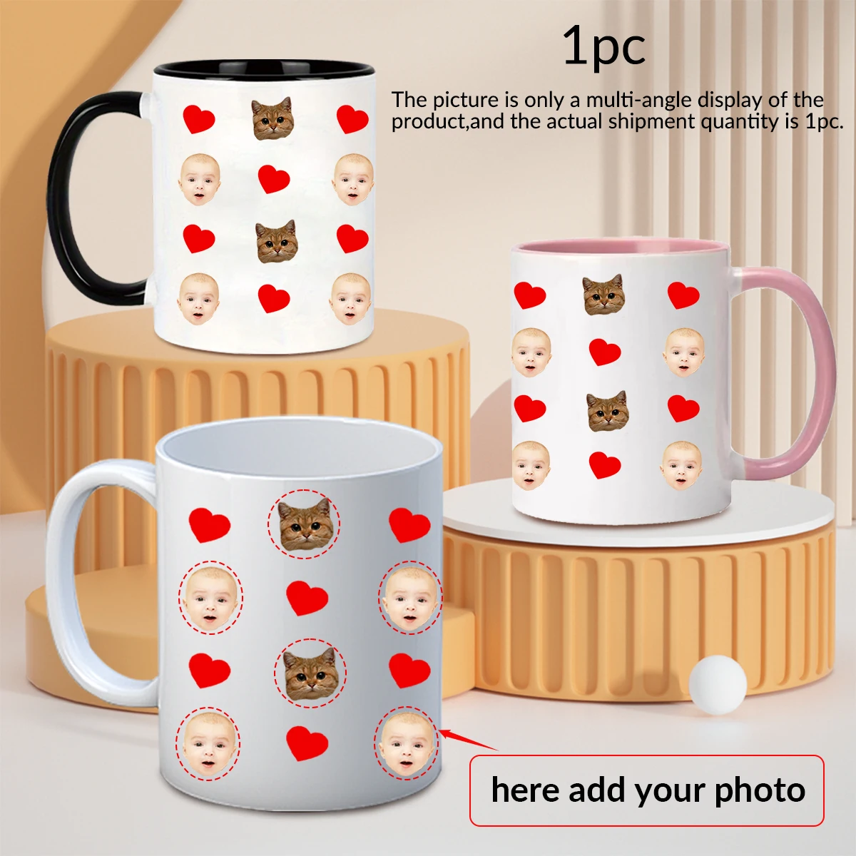 

Кофейная кружка с фотографией на 11 унций и ручкой, 3D-принт, семейная керамическая чашка «Любовь и ребенок», милая кружка, 3 цвета, праздничные принадлежности для вечеринок