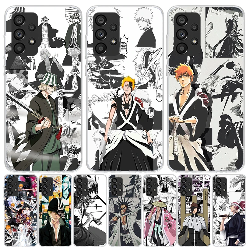 Ichigo Kenpachi Bleach Anime Phone Case For Samsung Galaxy A15 A55 A25 A35 A14 A54 A24 A34 A13 A53 A23 A33 A12 A52 A22 A32 A05S