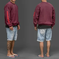 Calabasas-Sudadera de lana gruesa para hombre y mujer, de gran tamaño jersey con capucha, sudadera cortavientos hip Hop, YZY KANYE WEST, temporada 4 y 3