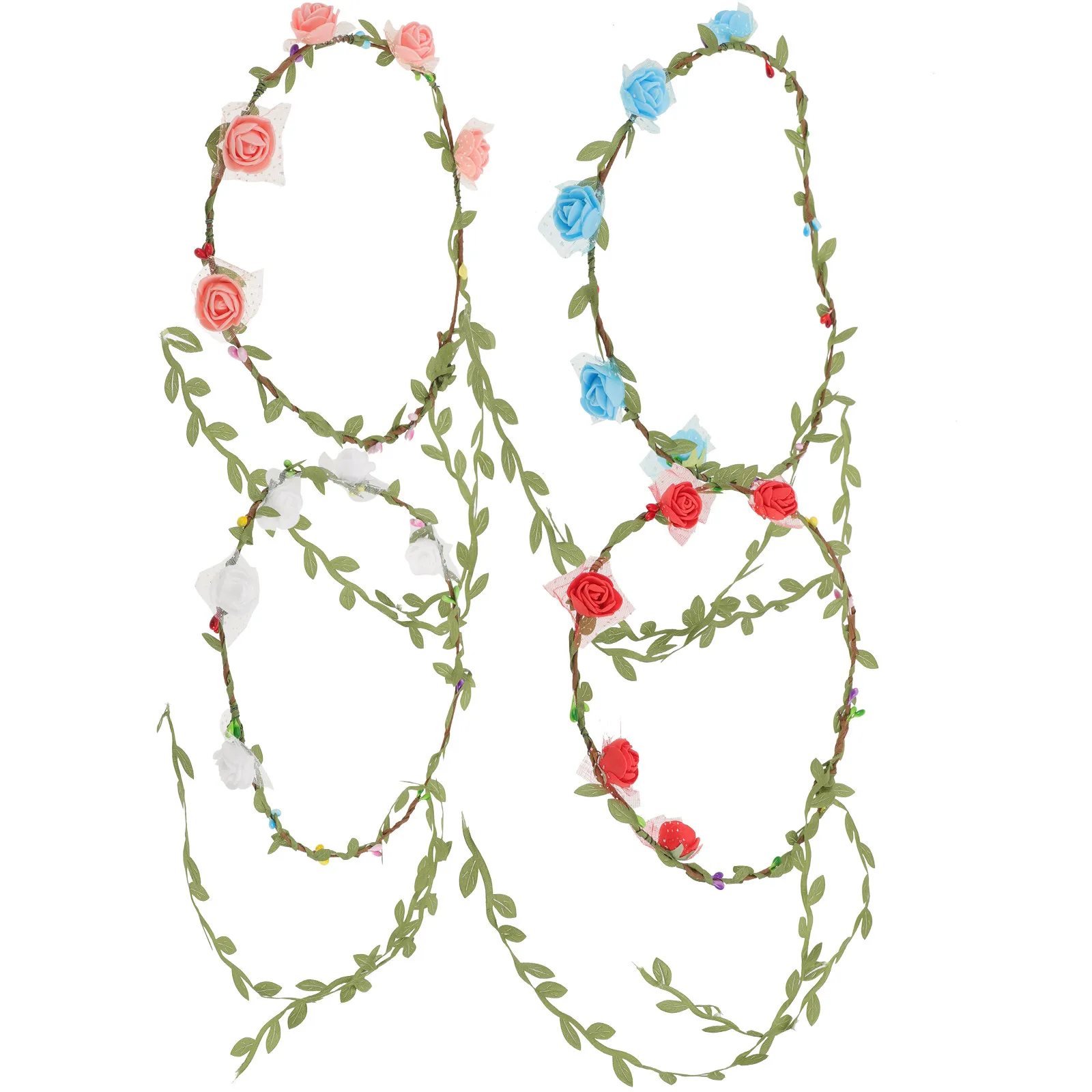 

Набор из 4 легких и стильных цветочных повязок на голову для женщин: очаровательные аксессуары для волос для свадьбы, дня рождения, выпускного вечера и вечеринок