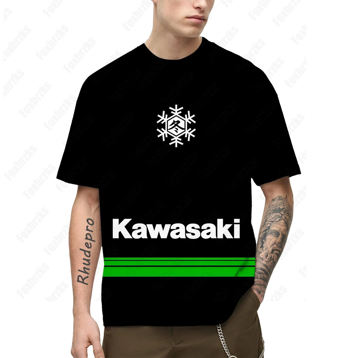 New Versatile Kawasakis T-Shirt H2 Ninja Motorcycle Riding Short-sleeved Men's Motogp Factory Team Racing Suit Casual Shirt