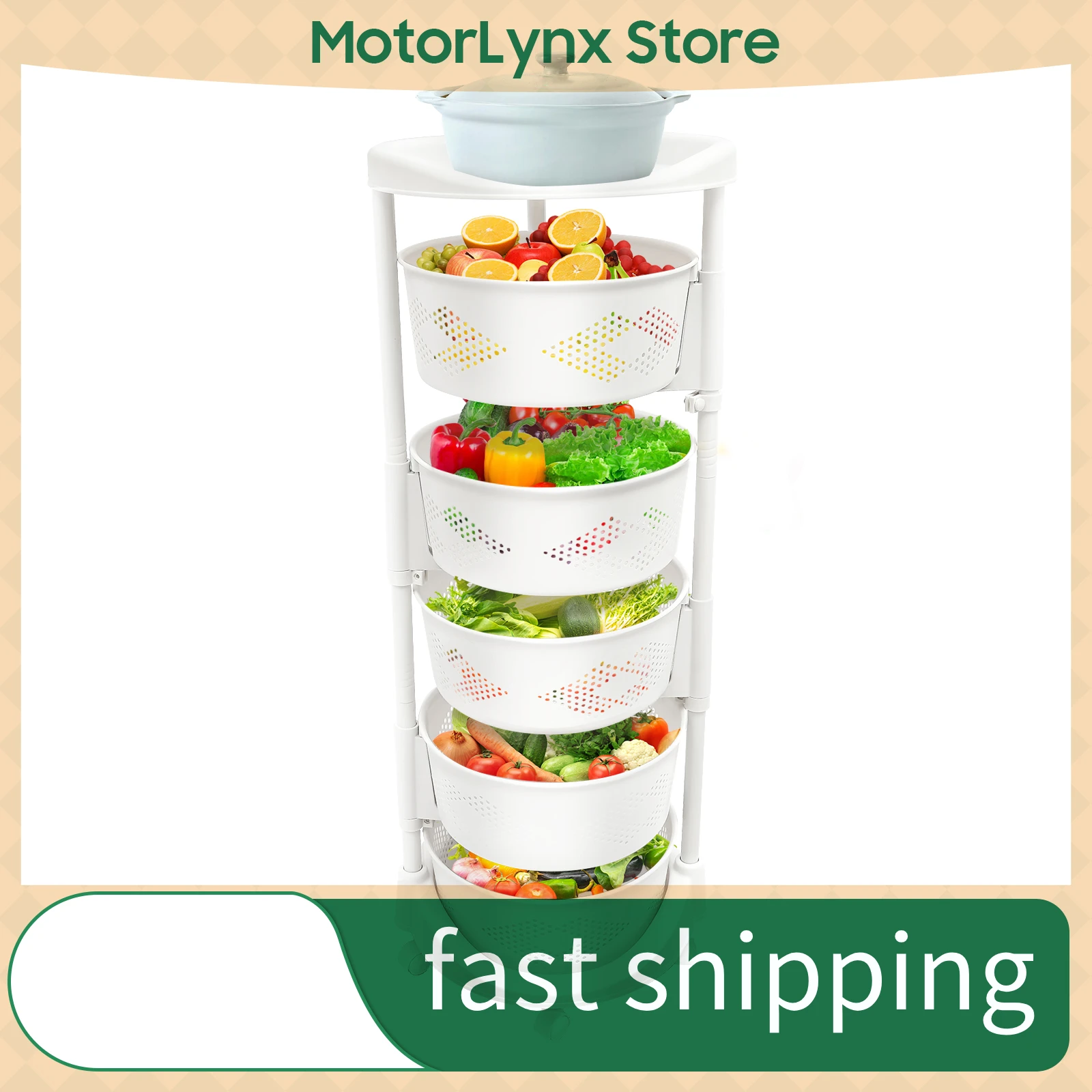 Etagere-rotative-a-cinq-niveaux-support-de-rangement-de-cuisine-support-de-rangement-polyvalent-support-de-rangement-blanc