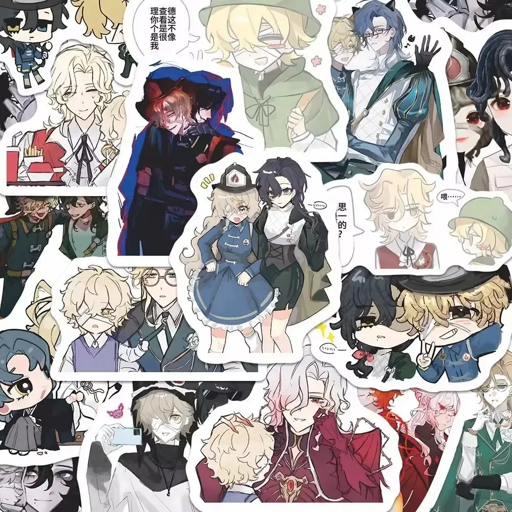 70 pçs anime jogo identidade v q-versão adesivos decorar desktop skates bicicletas capacetes da motocicleta garrafas de água telefone