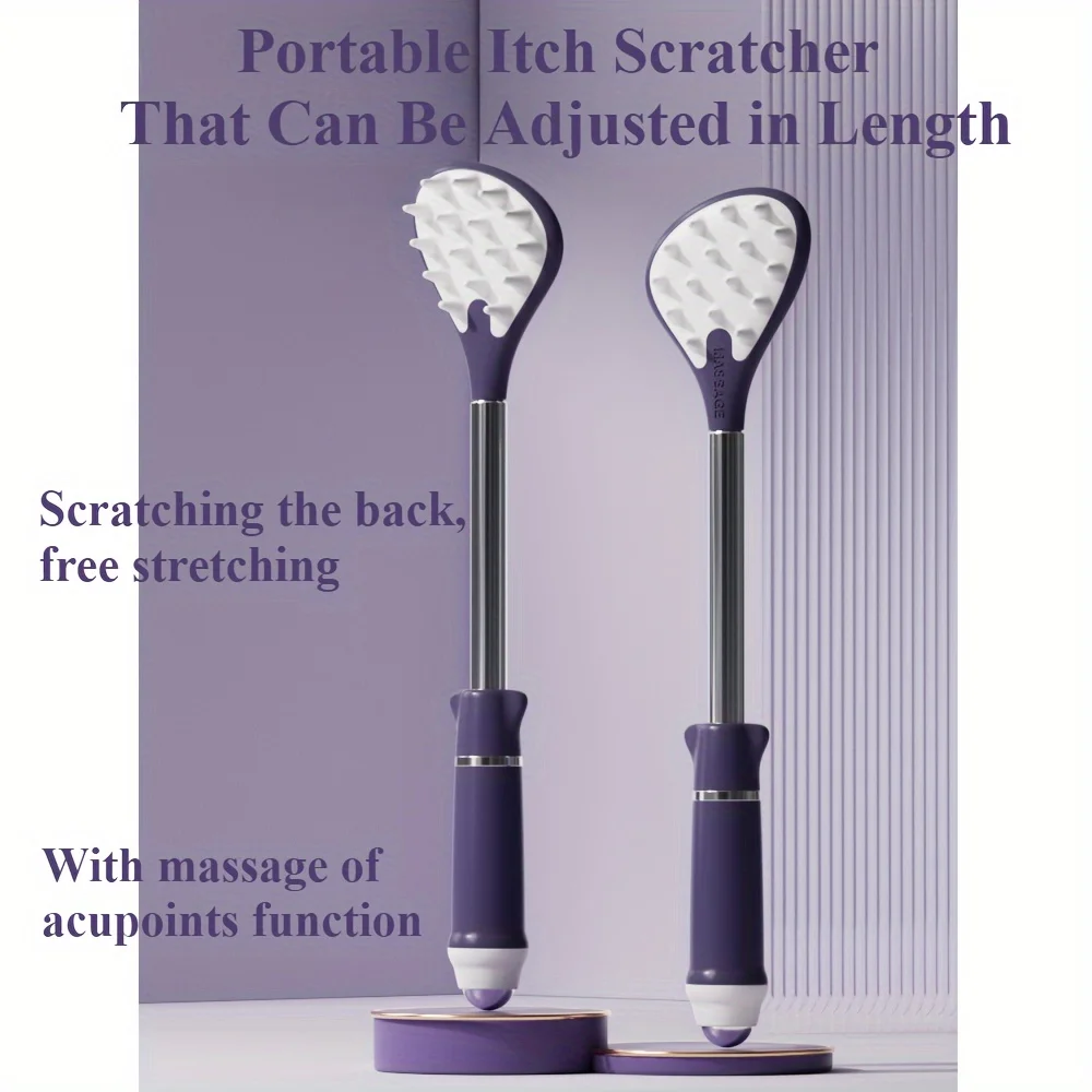 

Портативный скребок для щупа, зуда, скретч, телескопический масштабируемый инструмент для царапин на спине, портативная массажная палочка для точек