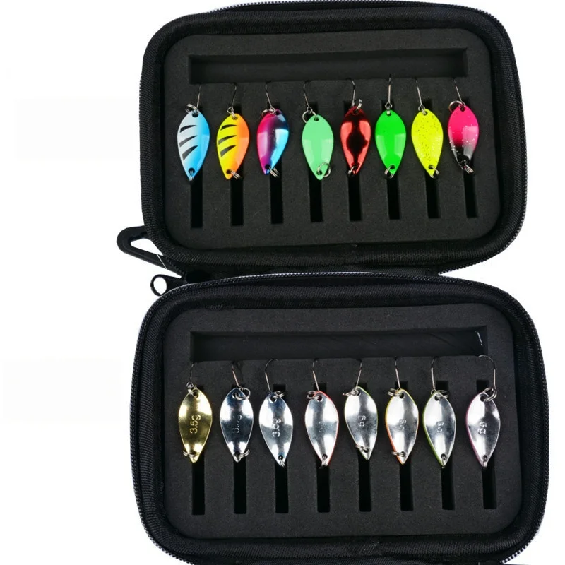 16pcs Metal Spinner Spoon Lure Kit Hard Bait Tackle with High-Strength Hooks for Bass Pike Trout Freshwater/Saltwater Fishing view 5