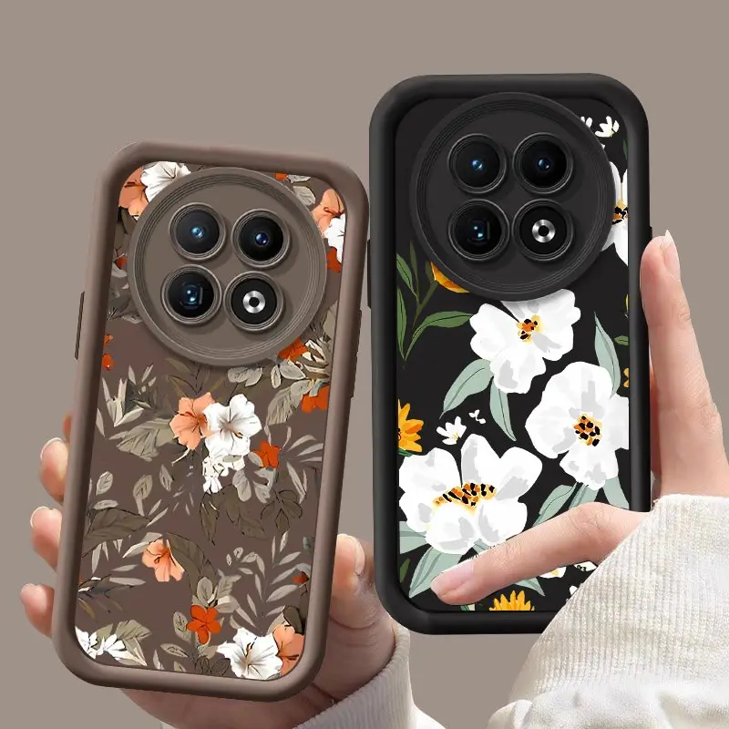 Realme12 Flowers Silicone Phone Case For Realme 11 10 9i 9 ProPlus 8i 8 8Pro 7i 7Pro 7 6 5 Shockproof Back Cover