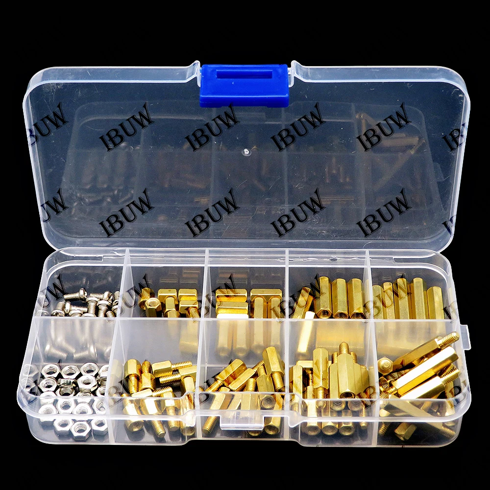 120PCS M3 M2.5 Brass Hex Column Standoff Support Spacer Pillar M3 Screw Nut For PCB Board M3*10 M2.5*6 M3x6