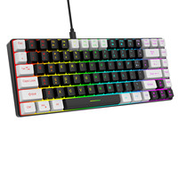 84 Keys Gaming Keyboard Type C Wired RGB Backlit Ergonomic Curved Quiet Computer Keyboard for Home PC Laptop Office Editing