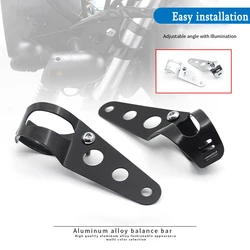 Soporte Universal de montaje para faro de motocicleta, abrazadera de Motor ajustable de 27-36mm, 38-48mm