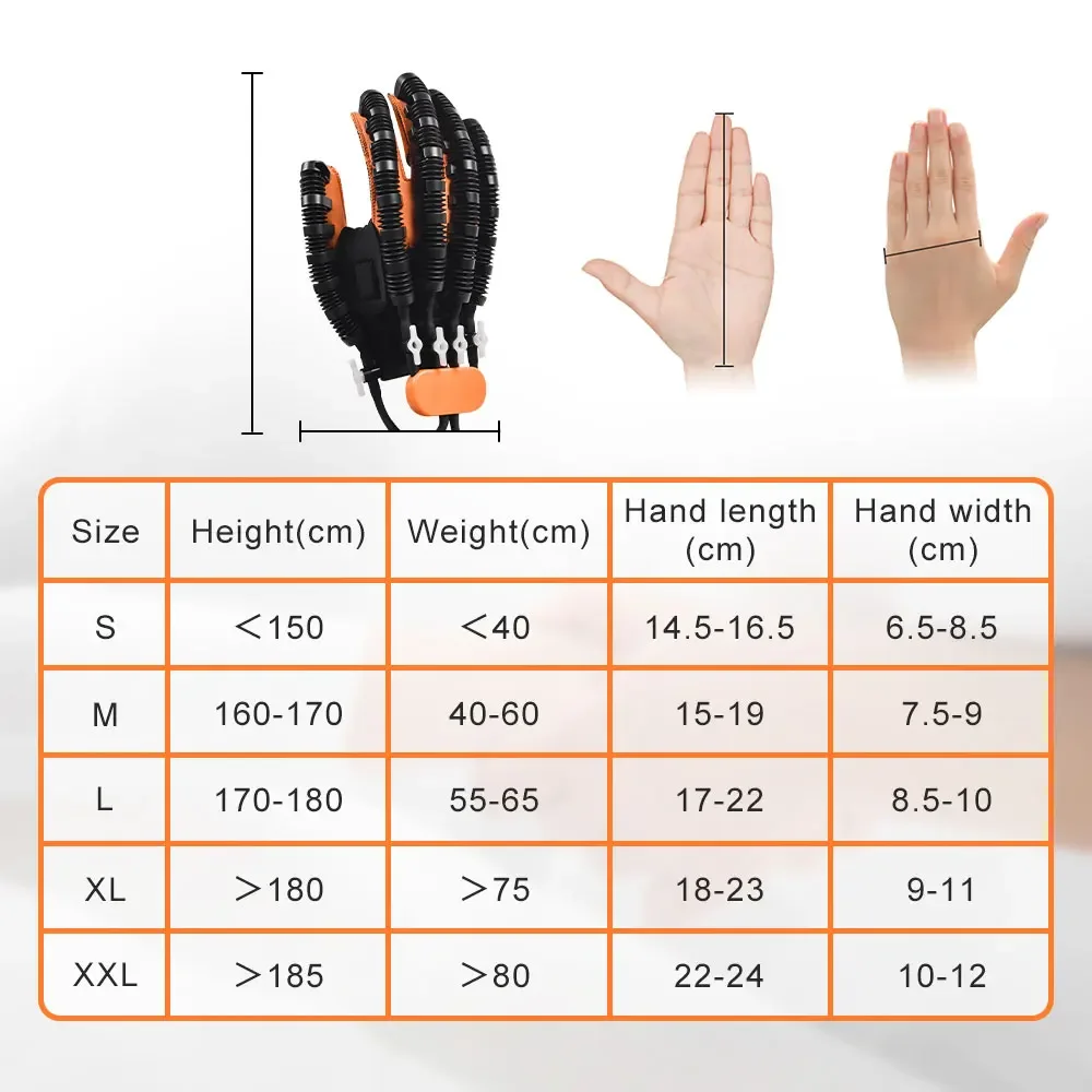 Rechargeable Hand Massage Rehabilitation Robot Gloves Stroke Hemiplegia Cerebral Infarction Training Hand Finger Exercise Device