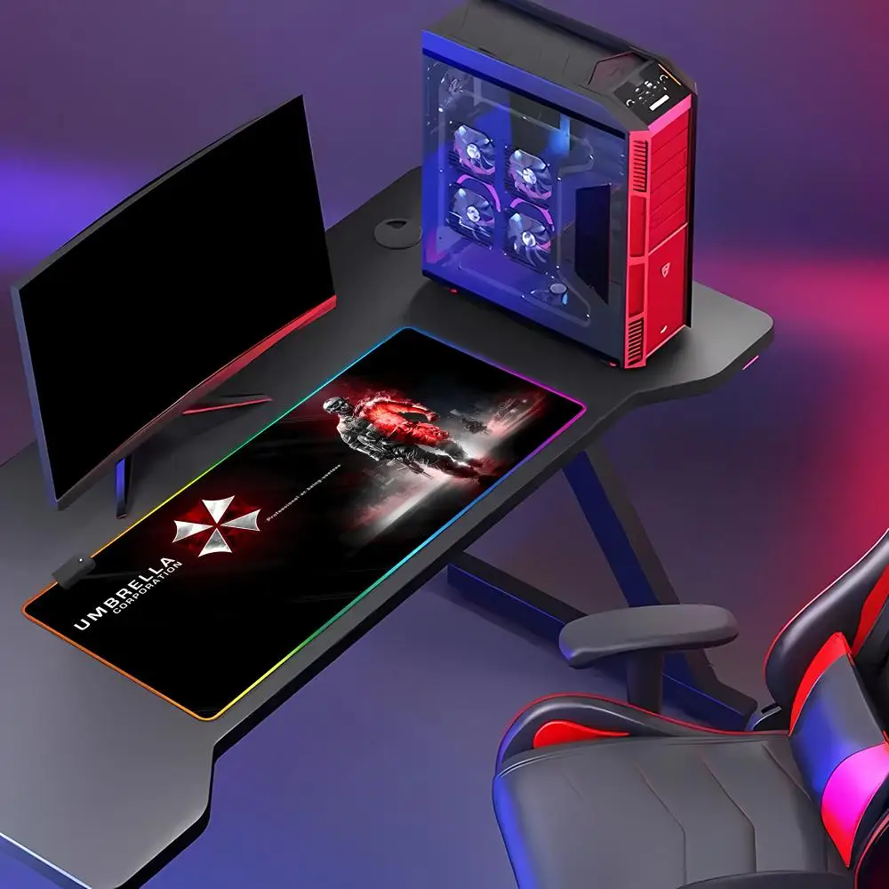 

Коврик для мыши RGB Game Umbrella Corporation HYBXAXC для планшетов и ноутбуков, настольный коврик для мыши с милым принтом, игровой коврик для клавиатуры для геймеров