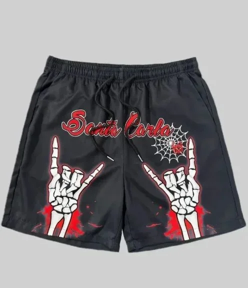

2025 Новые мужские модные шорты с принтом, легкие роскошные уличные шорты в стиле хип-хоп, повседневные дышащие трендовые шорты премиум-класса