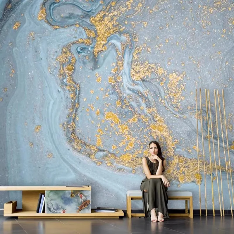 

Custom mural Blue marble wall paper TV background home decoration wallpapers for living room 3D wall covering modern wallpaper