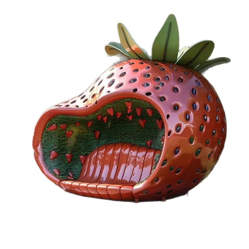 

Fruit and vegetable stool kindergarten shopping mall Meichen ornament outdoor fiberglass cartoon seat park scenic spot