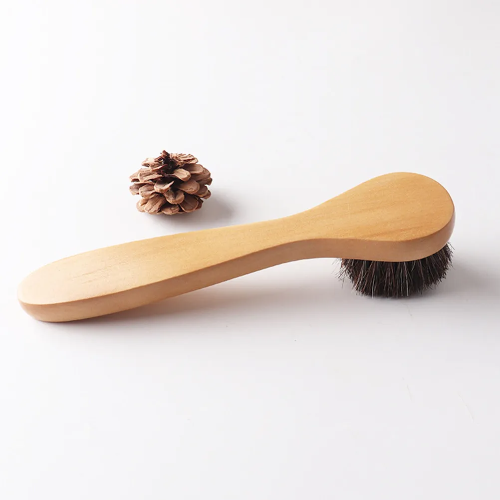 3Pcs Wooden Nail Brush Natural Pig Bristles Compact Hand Cleaning Brush for Fingertip Foot Nail Care Multi Purpose