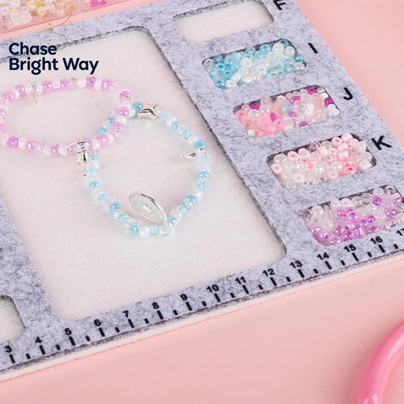 Felt Mat Board for Beadwork with Centimeter Alphabetic Scale Tray for DIY  Crafts Sorting and Arrangement
