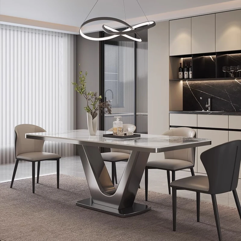 تصميم الديكور طاولات الطعام الفاخرة مطعم المطبخ الحديث طاولات الطعام مركز الرخام الأبيض Mesas De Comedor الأثاث