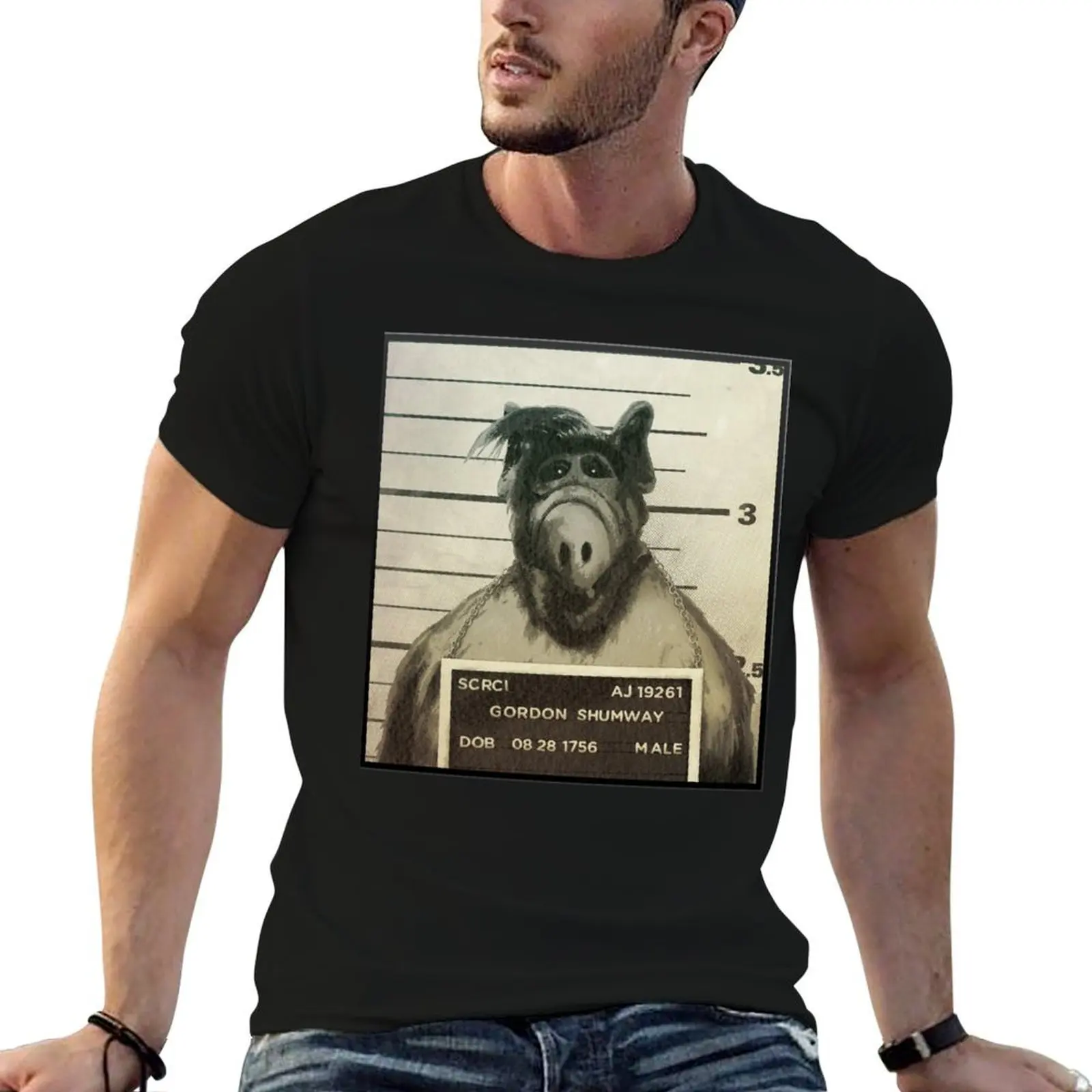 Alf Mugshot T-Shirt summer shirt designer shirts cotton t shirt men