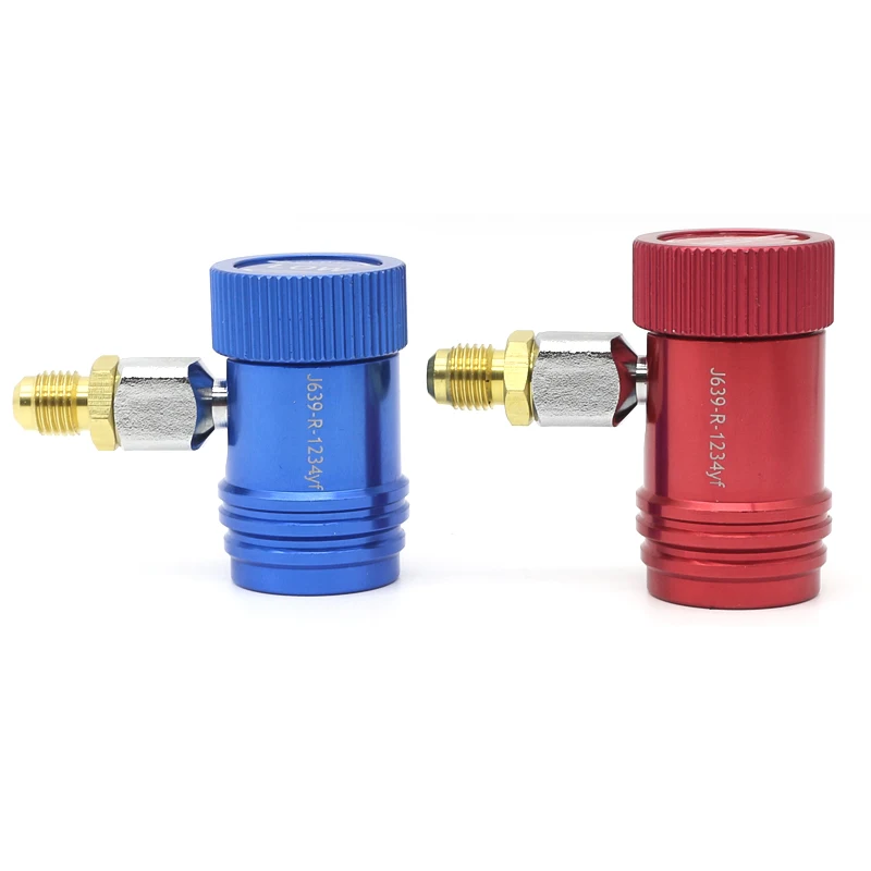 Konektor Cepat Standar AS R1234YF Tekanan Tinggi dan Rendah yang Dapat Disesuaikan untuk Peralatan Perawatan Mobil AC Mobil