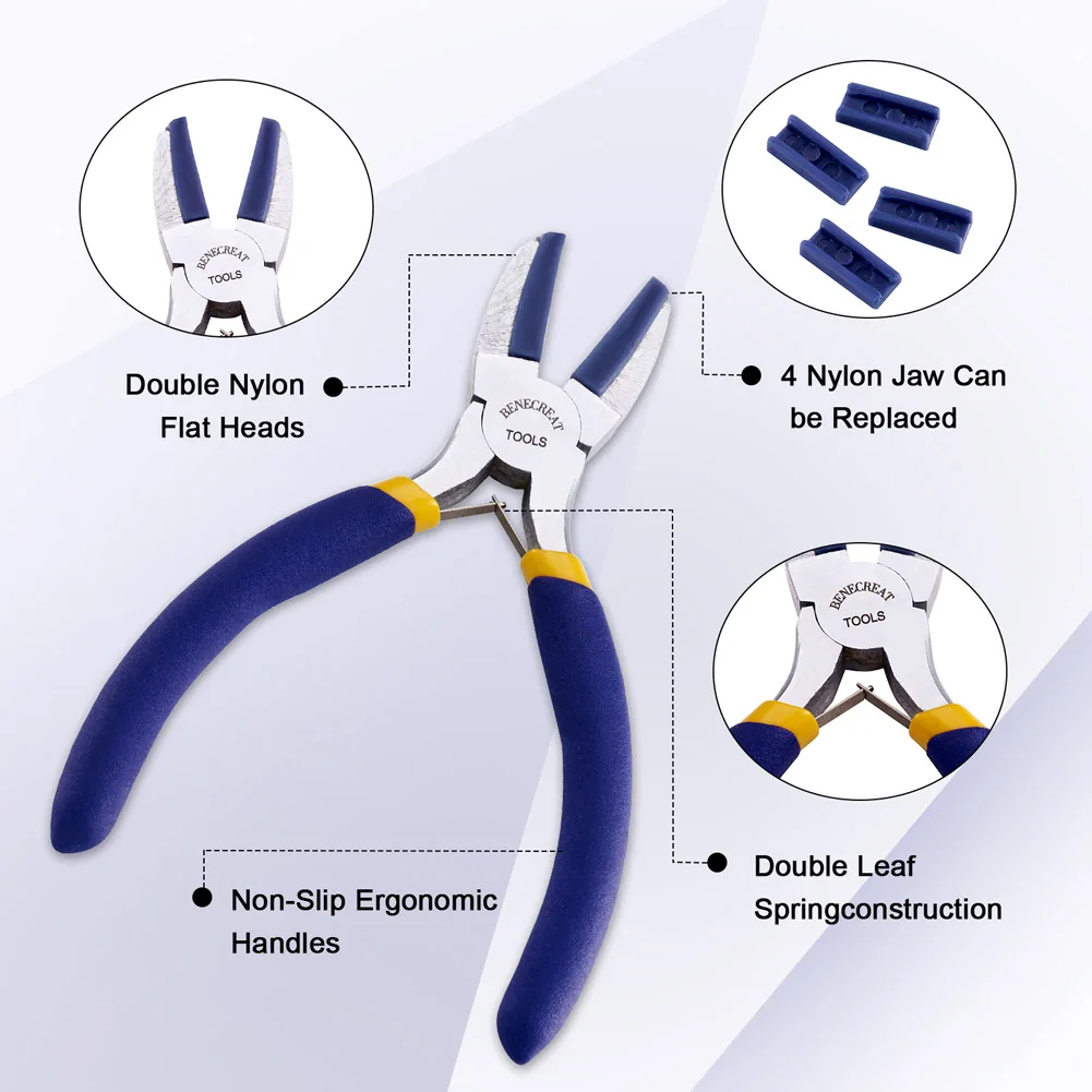 กรรไกรพลาสติก Plier เปลี่ยนขากรรไกรสำหรับ Nylon Jaw คีมเหล็กคาร์บอนเครื่องประดับจมูกคีมหนีบอุปกรณ์สัมผัสนุ่มลื่น