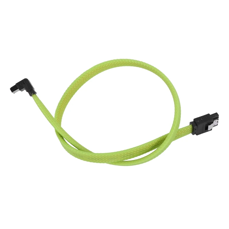 4 шт. 50 см SATA 3,0 III SATA3 7Pin кабель для передачи данных под прямым углом 6 Гбит/с SSD Кабели HDD жесткий диск кабель для передачи данных (зеленый)