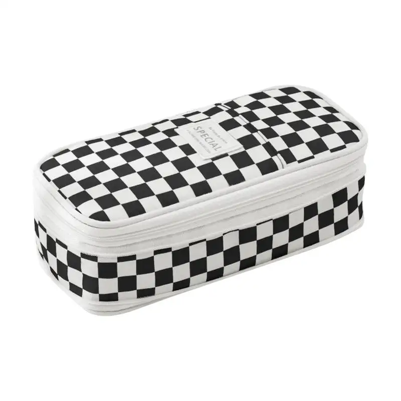 

Pencil Case Pencil Holder Pouch Double Zipper Organizer Storage Container Supplies Aesthetic Stationery Drawing Art Craft For