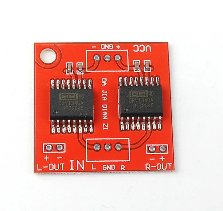 DRV134 Dual Channel Unbalanced To Balance Board Use For Balanced Input Power Amplifier Board