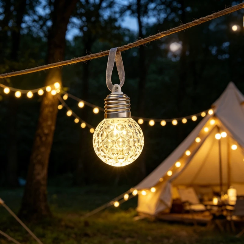 New Christmas Tree LED Light Ball Transparent Crystal Night Light Festive Atmosphere Decor Scene Setup