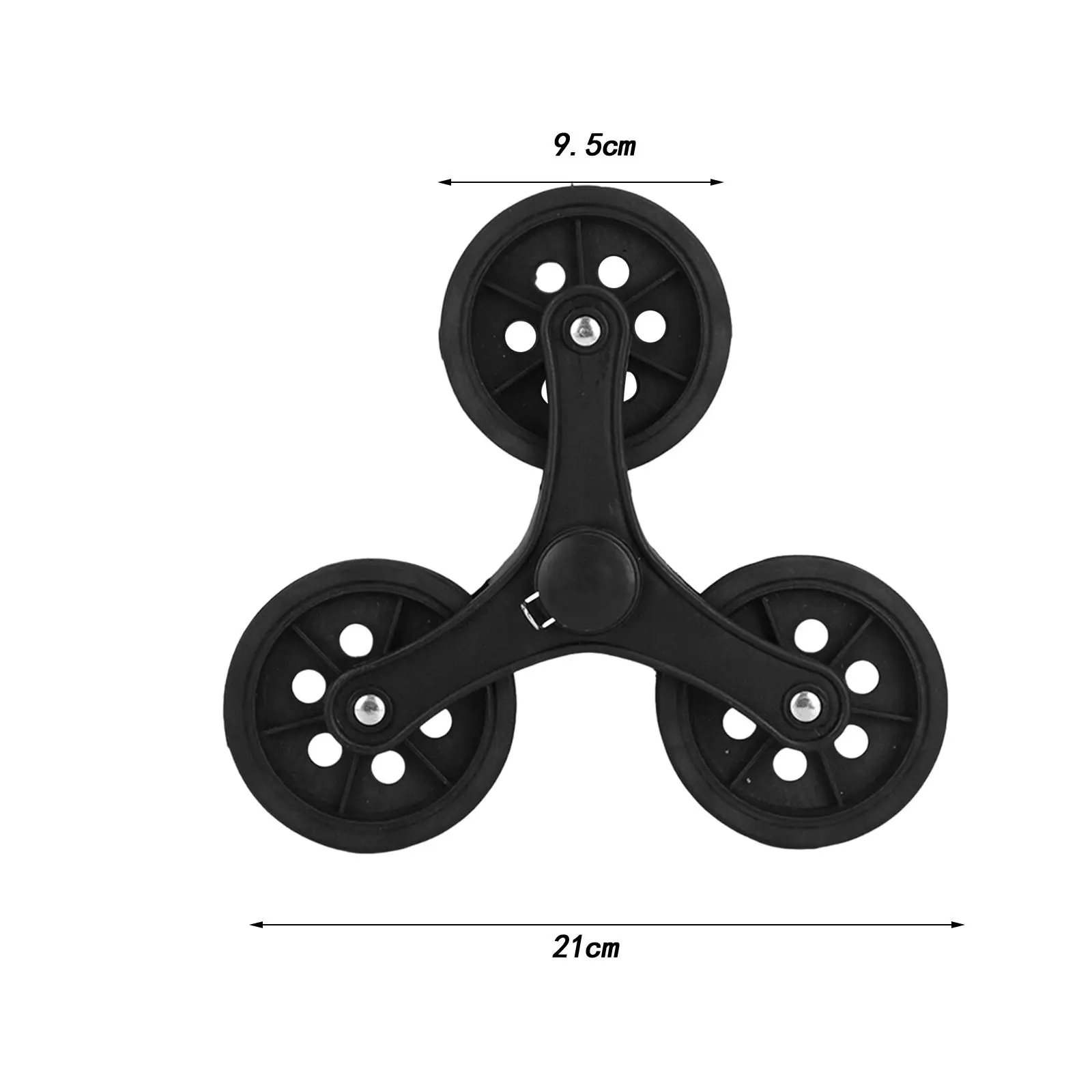2x Triangle Wheels Heavy Duty Accessories Practical Trolley Assembly Rollers Trolley Casters for Suitcase Ladder Luggage Cart