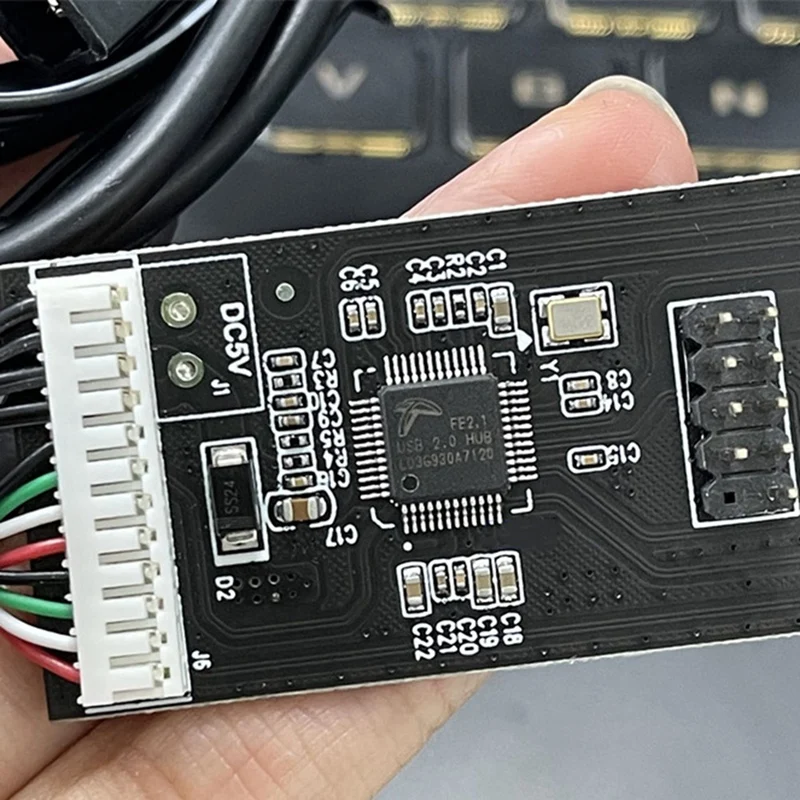 Divisor de cabeçalho USB2.0 9 pinos 1 a 4 divisor de hub de extensão com cabo de interface para adaptador de placa principal de PC