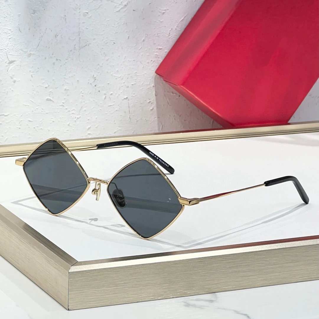 SL302 Metal INS Sle Modern Polygons ex نظارات شمسية بإطار صغير للحماية من الأشعة فوق البنفسجية للرجال والنساء #3