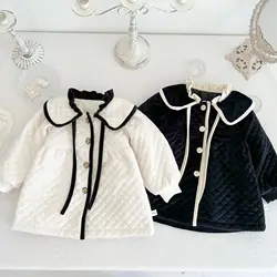 Baby Girls In Autumn and Winter Small Fragrance Coat with Foreign-style Cotton-padded Jacket for Infants and Young Children