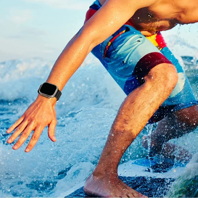 Ocean Band สําหรับ Apple Watch Ultra Strap 46 มม.42 มม.49 มม.45 มม.44 มม.41 มม.40 มม.สร้อยข้อมือกีฬา iwatch SE Series 10 9 8 7 6 5 4 3 Ultra